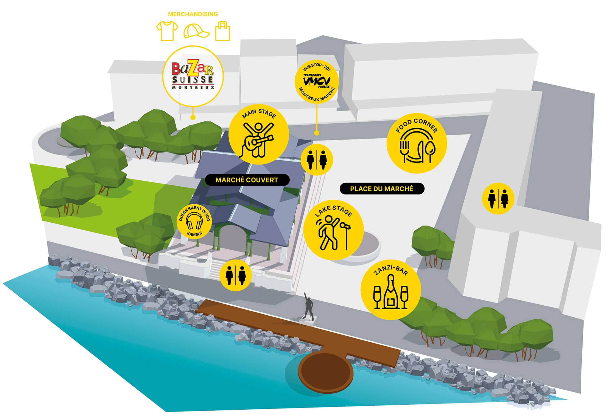 Freddie Days - Montreux Map